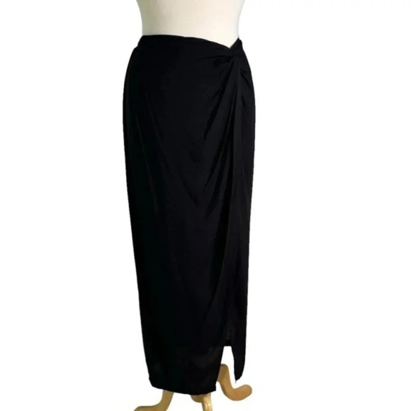 Aqua Swim Womens Black Sarong Beachwear Skirt Cover Up Size M/L NWT - Picture 2 of 8